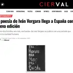 La poesía de Iván Vergara llega a España con nueva edición